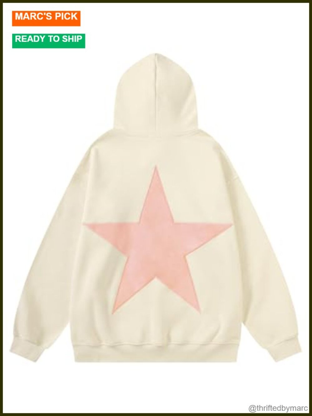 Oversized Y2K Star Graphic Pullover Hoodie Aesthetic Vintage Crewneck Sweatshirt